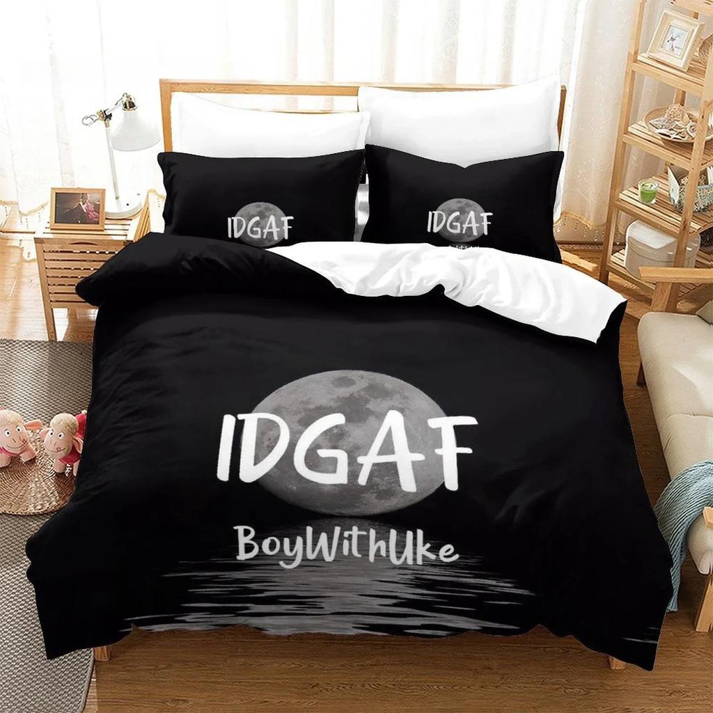 Новый Boywithuke TOXIC IDGAF Понимаю Комплект постельного белья Односпальный Полуторный Двуспальный Евро Размер Кинг-сайз Комплект постельного белья для взрослых и детей Спальня 3D Аниме Простыня