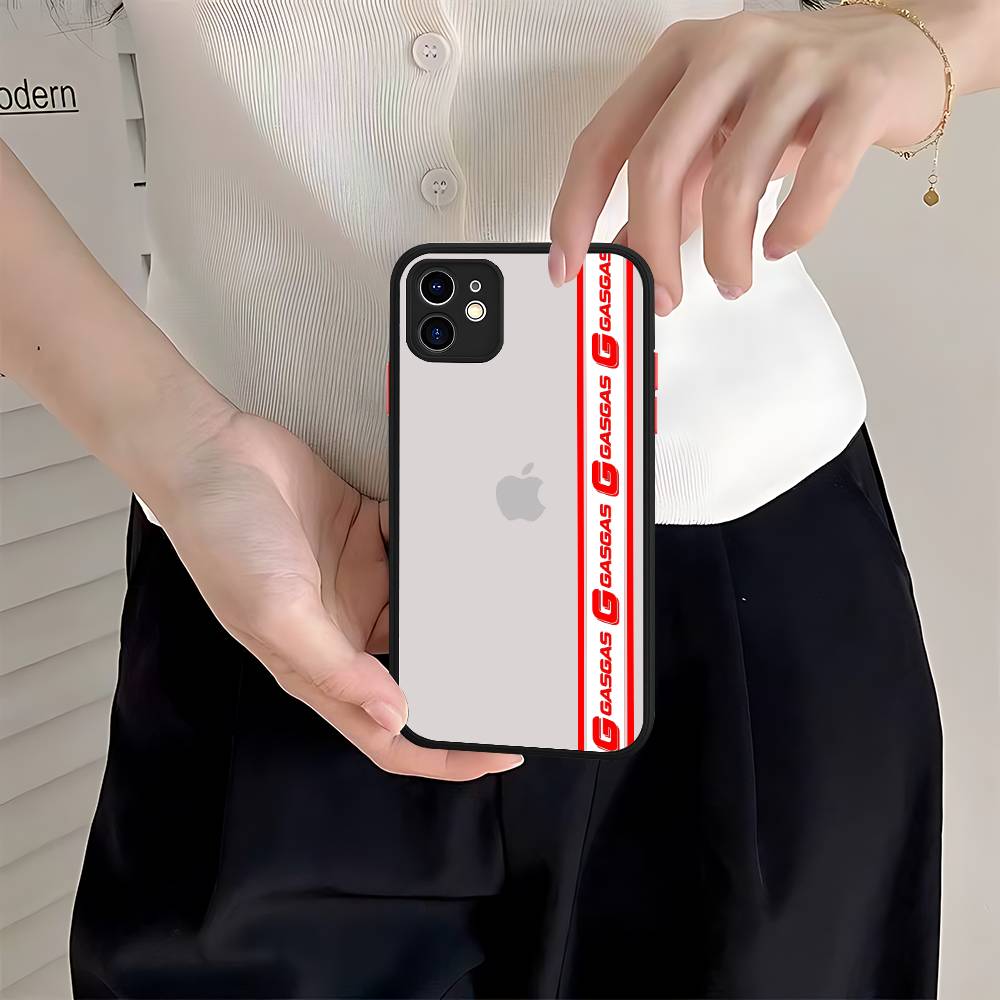 G-GasGas Red Motorcycle For IPhone 15 16 Pro Max 11 12 13 14 XS XR X Plus 16E Matte Translucent Phone Cover