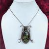 Dragon Bloodstone Gemstone Pendant Handmade Pendant Copper Wire Wrapped Jewelry