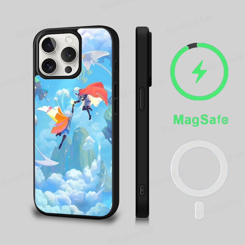 S-Sky C-Дети Света Чехол для Телефона Magesafe Магнитный Беспроводная Зарядка Чехол Для iPhone 16 12 13 14 15 Pro Max Plus Mini