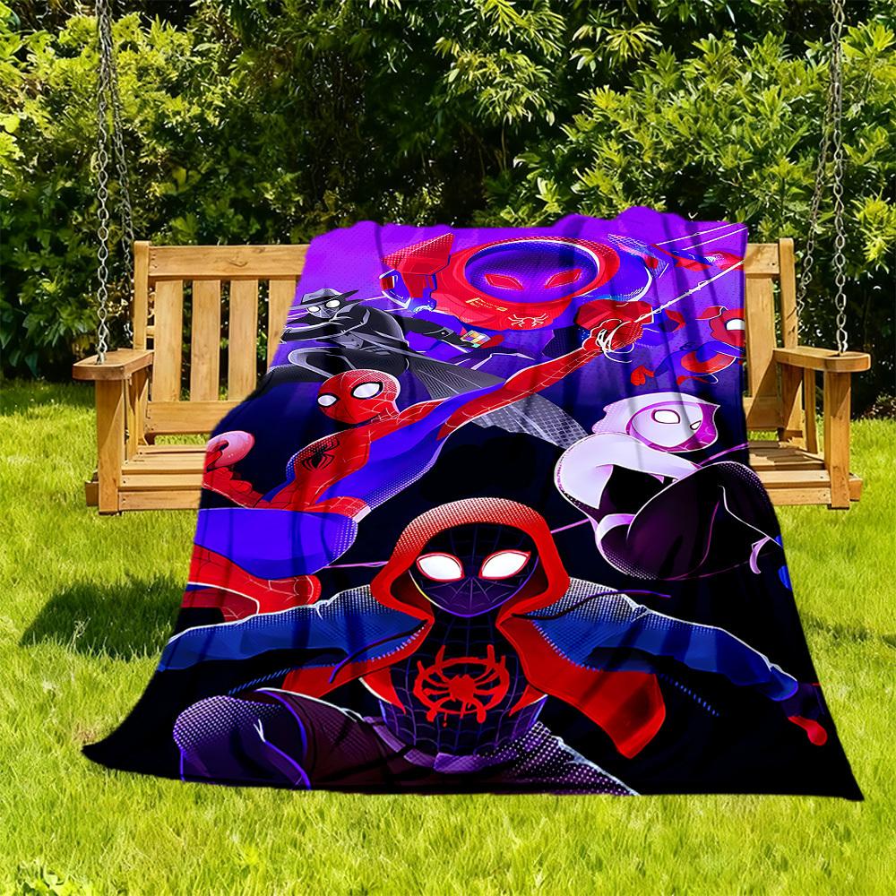 1PC SpiderPeople Outdoor Blanket Lightweight Flannel, Soft & Warm, All-Season Use for Sofa, Outdoor, Camping, Living Room, Office23