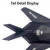 1:100 Scale F-117A Nighthawk Fighter Model Car Toy Alloy Body Rubber Tire Attack Aircraft Models Sound Light Military Toys Gifts