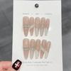French white streamer star zircon pure hand-worn nail temperament pure desire to show white nail patch fake nails