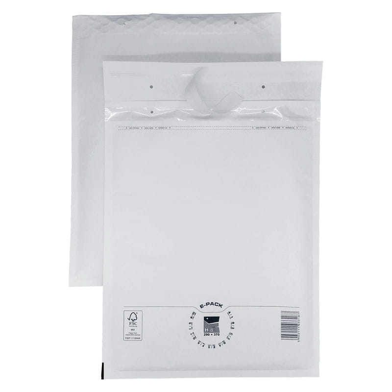 Bubble envelope H18 WHITE E-PACK x10pcs