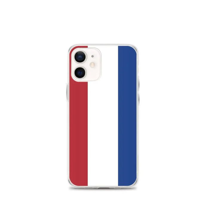 Coque iPhone - Drapeau Pays-Bas - iPhone 12 Mini - Souple - Multicolore - Vertical