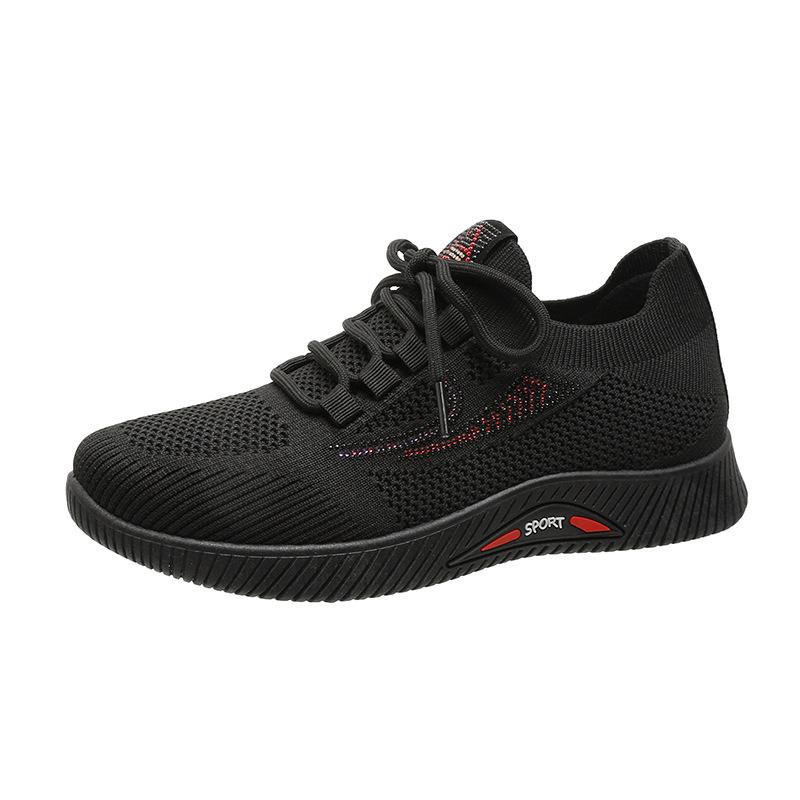 Fashion Women's Breathable Non-slip Platform Fashion 2024 Autumn New Casual Shoes Korean Running Shoes Black Sneakers Shoes for Women