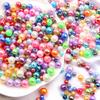 Acrylic ABS Imitation Pearl AB Color Round Loose Beads for DIY Bracelet Jewelry Accessories