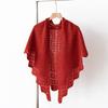 Pure Cashmere Scarf and Shawl High End Outerwear  Women's Thin Knitted French Hollow Triangle Scarf Scarf and Shawl