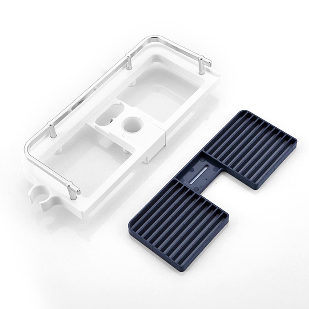 Регулируемая полка для ванной комнаты, держатель для хранения, душевая штанга, органайзер для слива шампуня и геля