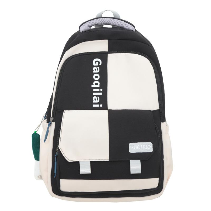 Студенческий цветной контрастный школьный рюкзак большой емкости, студенческий рюкзак средней школы, дорожный рюкзак для мужчин и женщин
