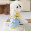 Dog Clothes Spring and Summer Thin Breathable Cartoon Monster Lapel Leash Vest Teddy Bear Sling Pet Clothes