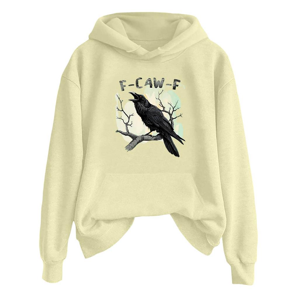 Женская модная повседневная толстовка с длинным рукавом, капюшоном и принтом