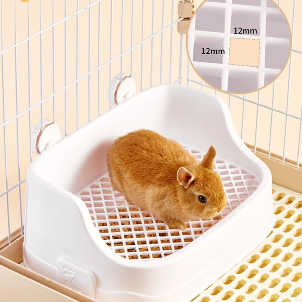 Guinea Pig Litter Pan Plastic Small Animals Round Corner Tray Toilet Potty Trainer For Hamsters Ferret Small Animals