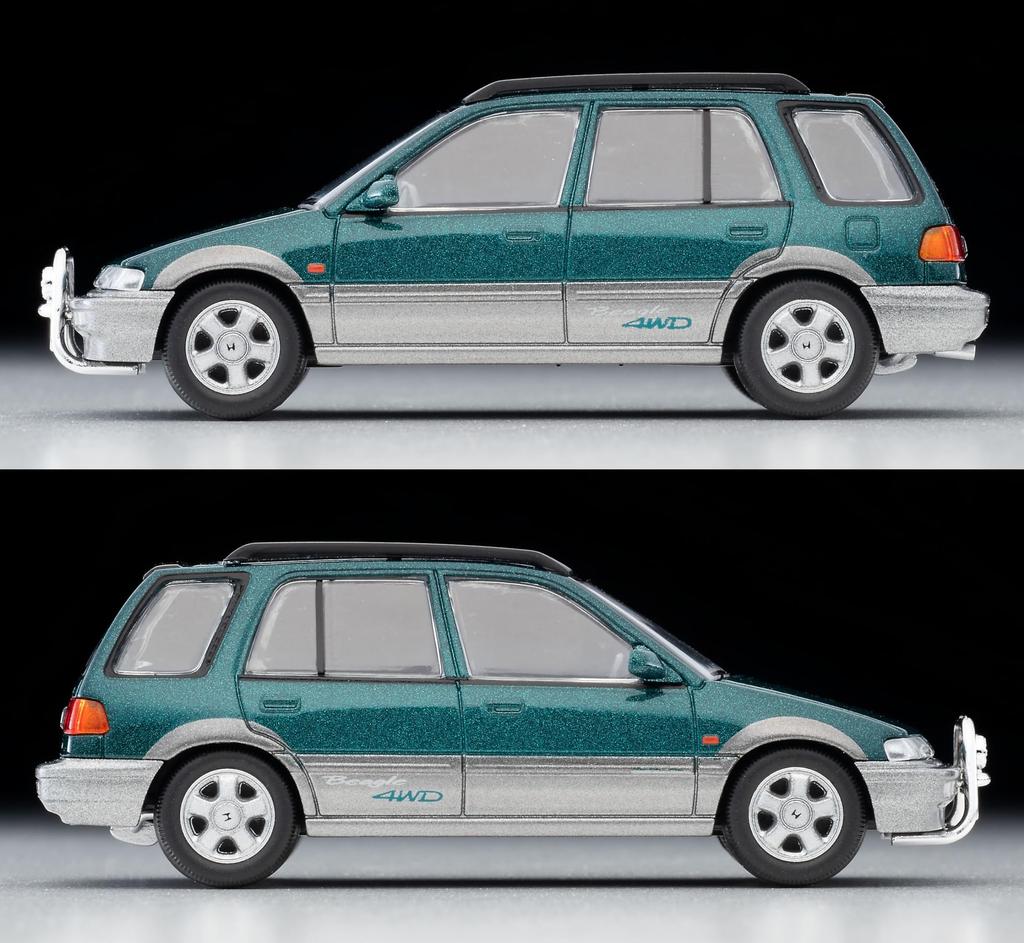 Tomytec Tomica Limited Vintage Neo Honda Civic Shuttle Beagle 1994 Model LV-N293b Green/Gray (Assembled)