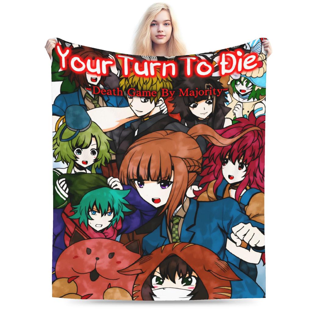 Плед Shin Tsukimi Your Turn To Die Мягкий Теплый Плюшевый Плед с Рисунком Для Детской Комнаты Фланелевая Покрывало Постельное Белье