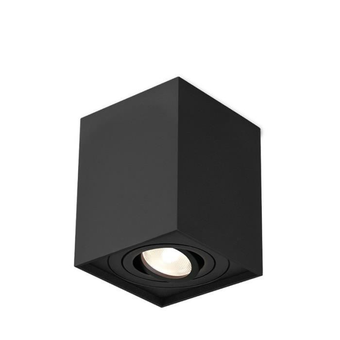 Plafonnier alu GAMA-8010E carré GU10 35W Noir