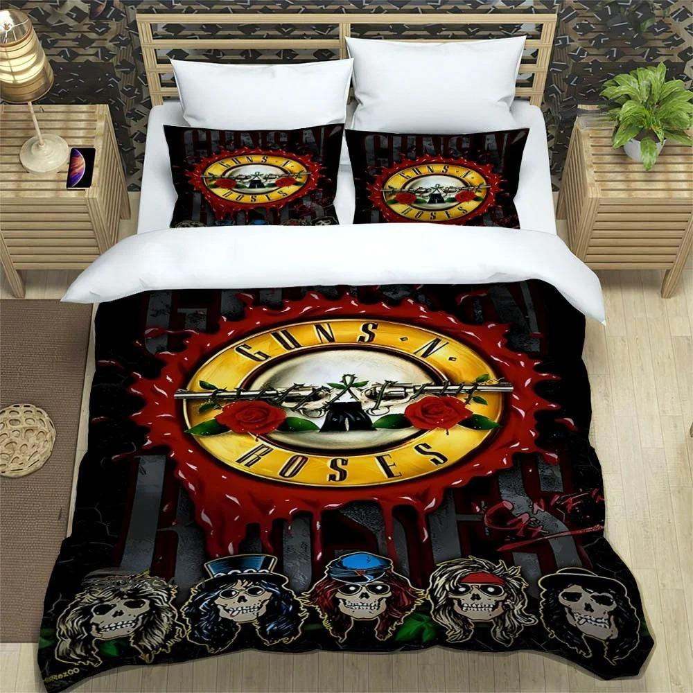 Rock Band Guns N' Roses Bedding Sets Exquisite Bed Supplies Set Duvet Cover Bed Comforter Set Bedding Set Luxury Birthday Gift