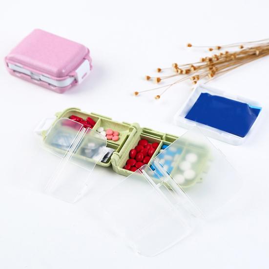 Портативный 8 отсеков, органайзер для хранения таблеток и лекарств, чехол-держатель