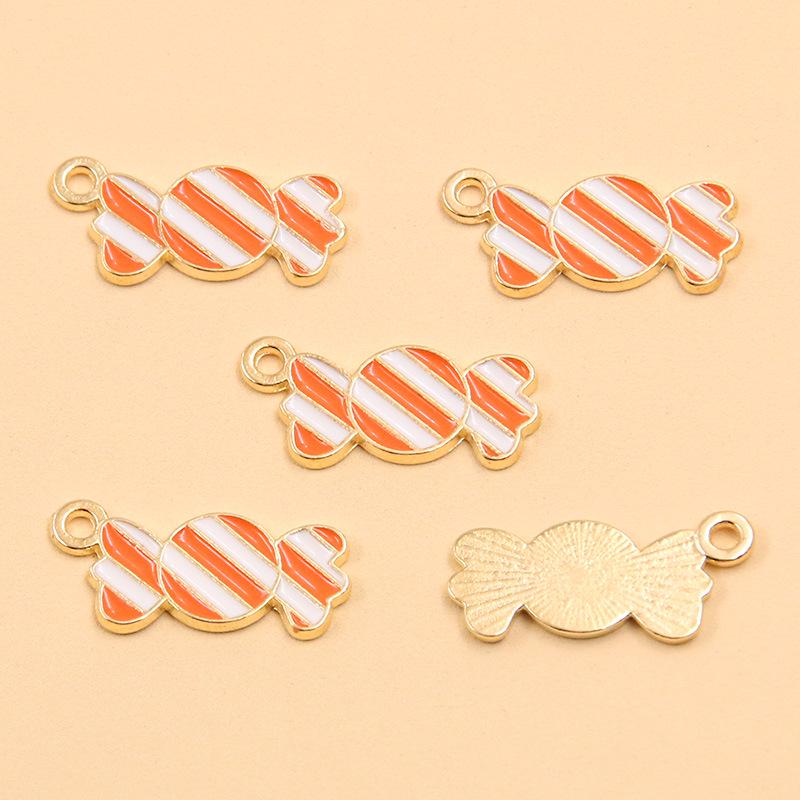 KC Gold Christmas Festival Lollipop Pendant Charms: 3 Styles Colorful DIY Jewelry Accessories