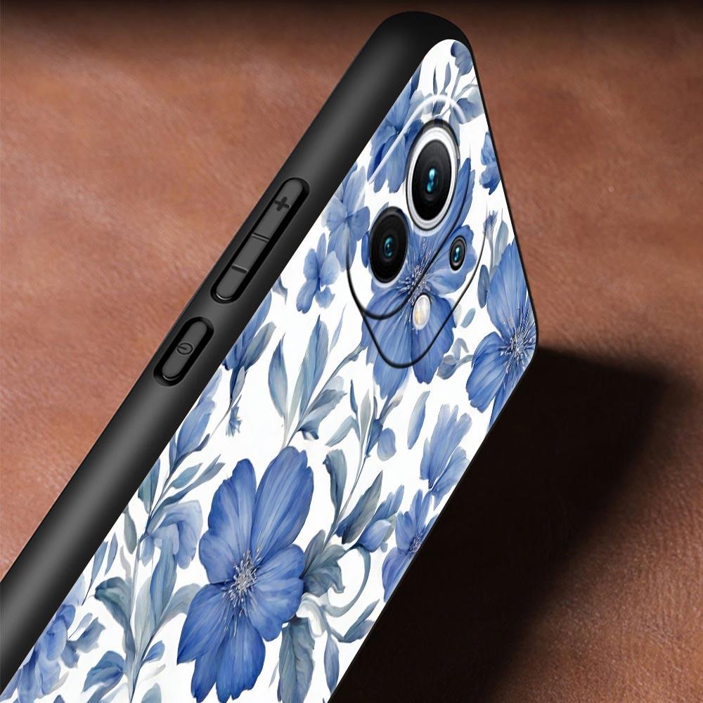 Чехол для Xiaomi Mi 15 14 13 12 11 Lite 14T 13T 12T 11T Pro Poco X7 X6 X5 X3 Pro F6 F5 F4 Стильный дизайн с цветочным узором
