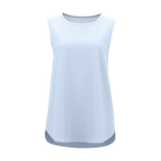 Yousheng женский жилет дышащая сетчатая спинка свободный крой майки с рисунком морщин однотонный гладкий тканевый спортивный жилет для йоги