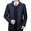 Jacket Spring and Autumn Business Casual Jacket Middle-aged and Elderly Lapel Dad Wear