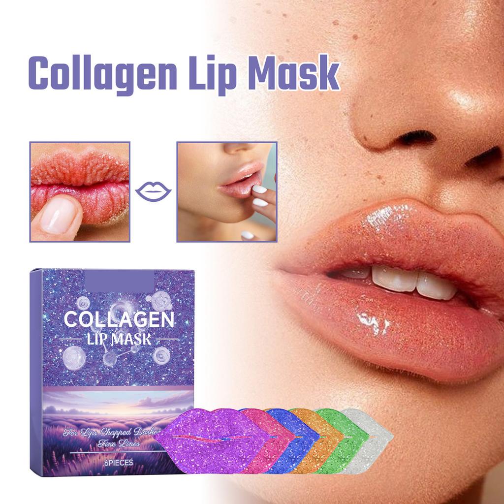 Пластырь для губ нежно питает и увлажняет кожу вокруг губ, очищает кератин, пластырь для губ, коллагеновая маска для восстановления морщин на губах, 6 шт., 2 мл