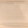 Burberry Cream Pebbled Leather Logo Camera Crossbody Bag With Gold Hardware For Daily Use