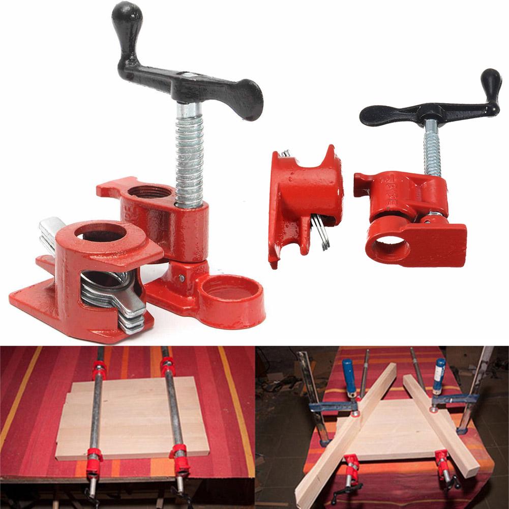 Набор зажимов для труб диаметром 1/2 дюйма, чугунный, тяжелый, для склеивания древесины, набор зажимов для труб, инструмент для деревообработки