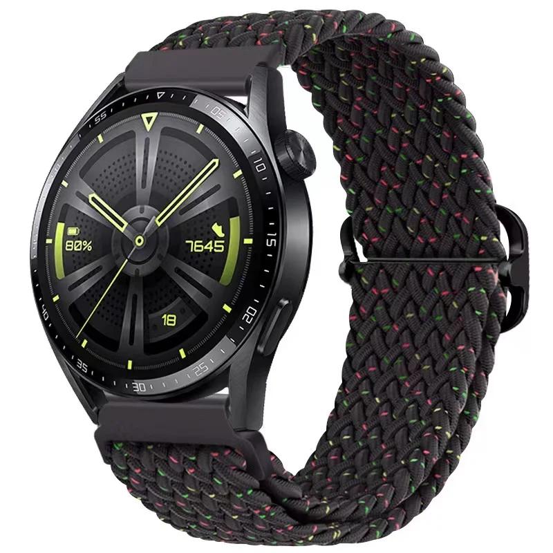 22 мм 20 мм Плетеный нейлоновый ремешок для Huawei Watch 4/3/GT4-3 Samsung Watch 6/5/4/3 Тканевый браслет Наручный ремешок Amazfit GTR 4/GTS4