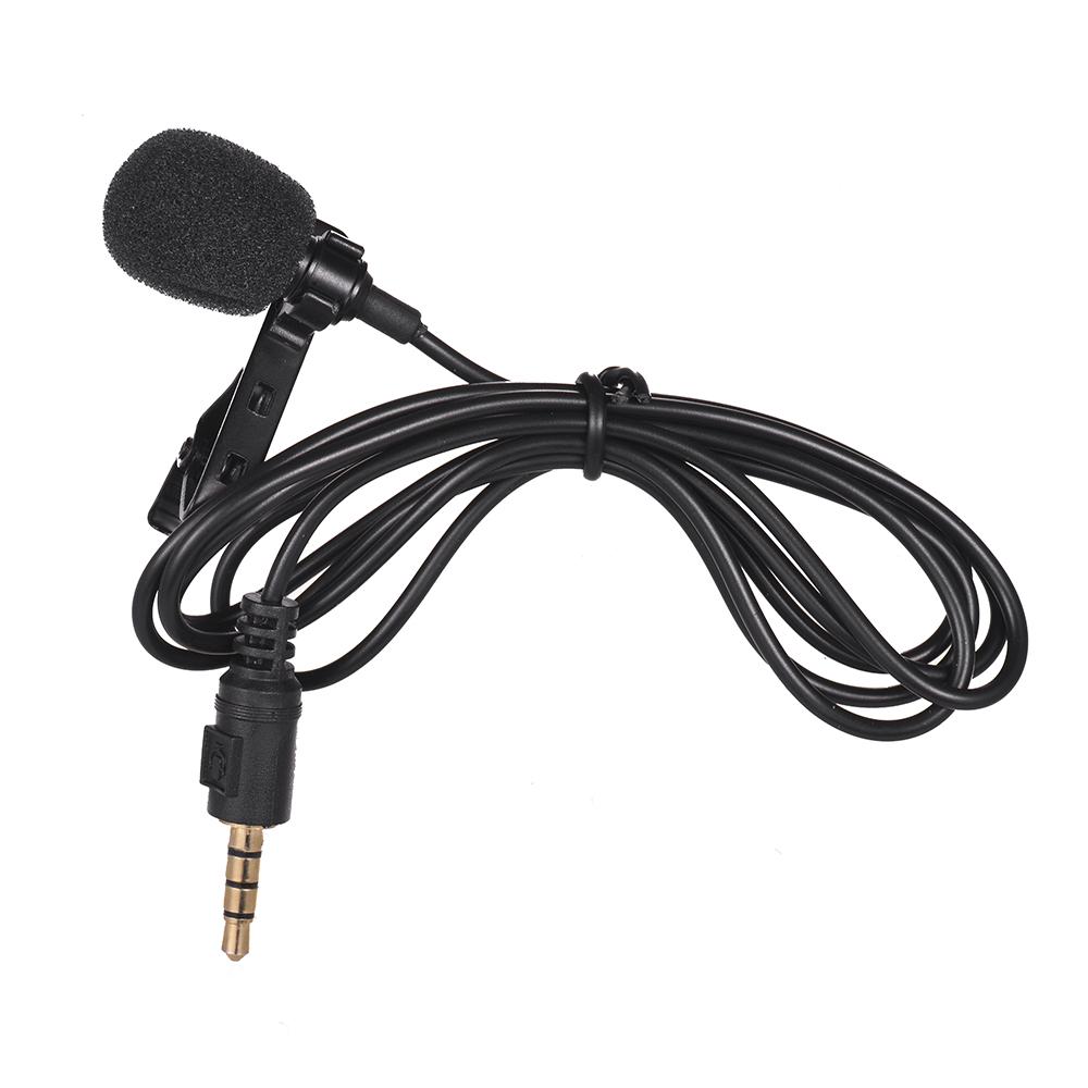 Mini Tie Lapel Clip-on Wired Microphone Mic 3.5mm Plug for Smartphone PC Laptop Chatting Singing
