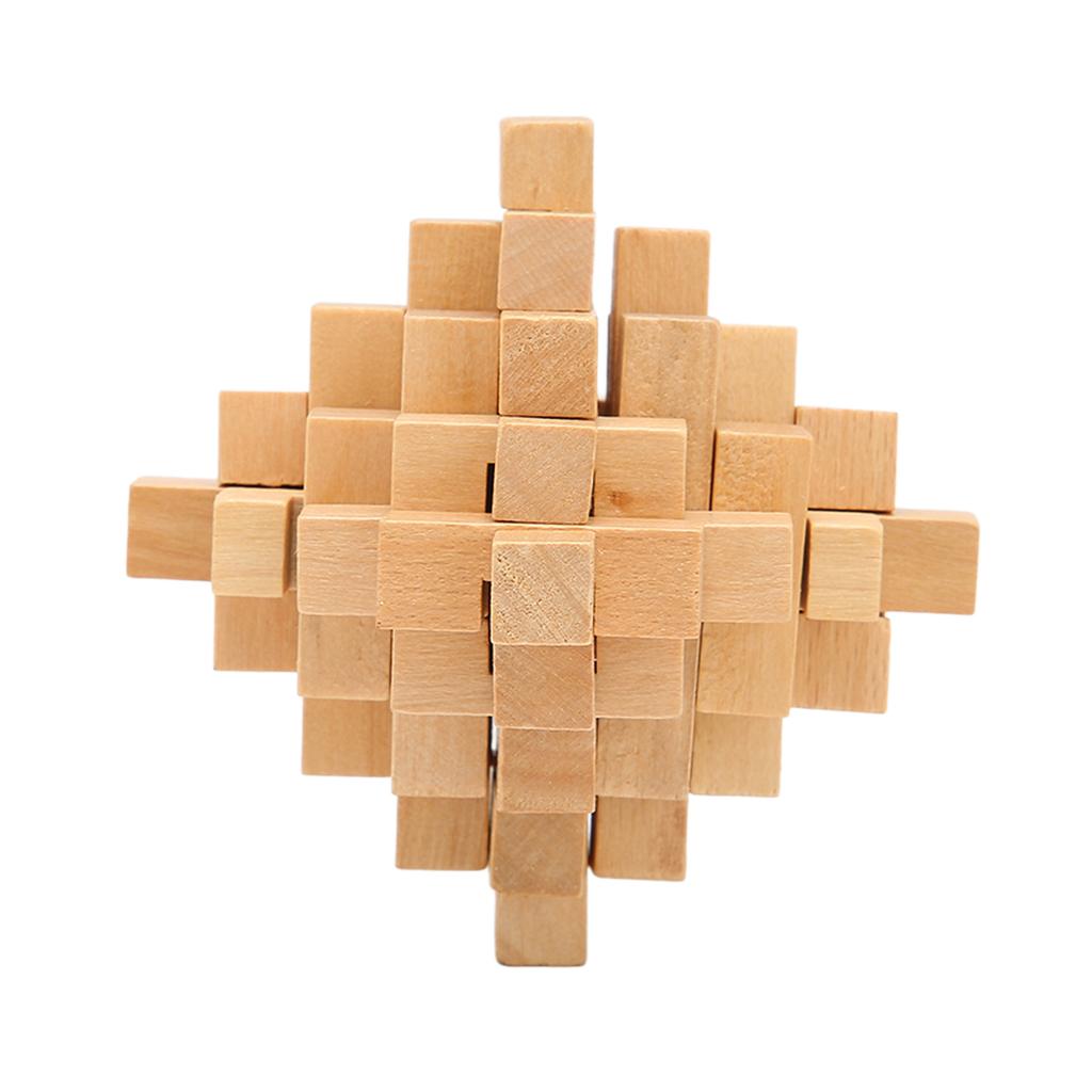 Intelligent Wooden Brain Puzzle Teaser Prevent Alzheimer s Disease Educational Puzzle Lock Toy