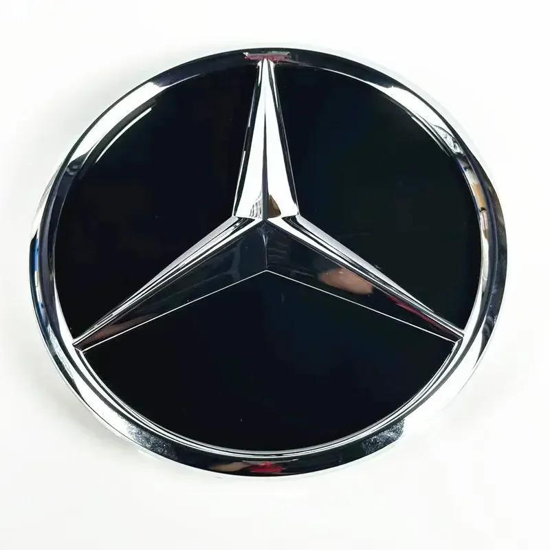 Hub Cap 3d Chrome Black Star Logo Car Front Grille Emblem Mercedes Benz W205 W207 A B C E SLK GLK CLA CLS Viano GL ML R Class cf1