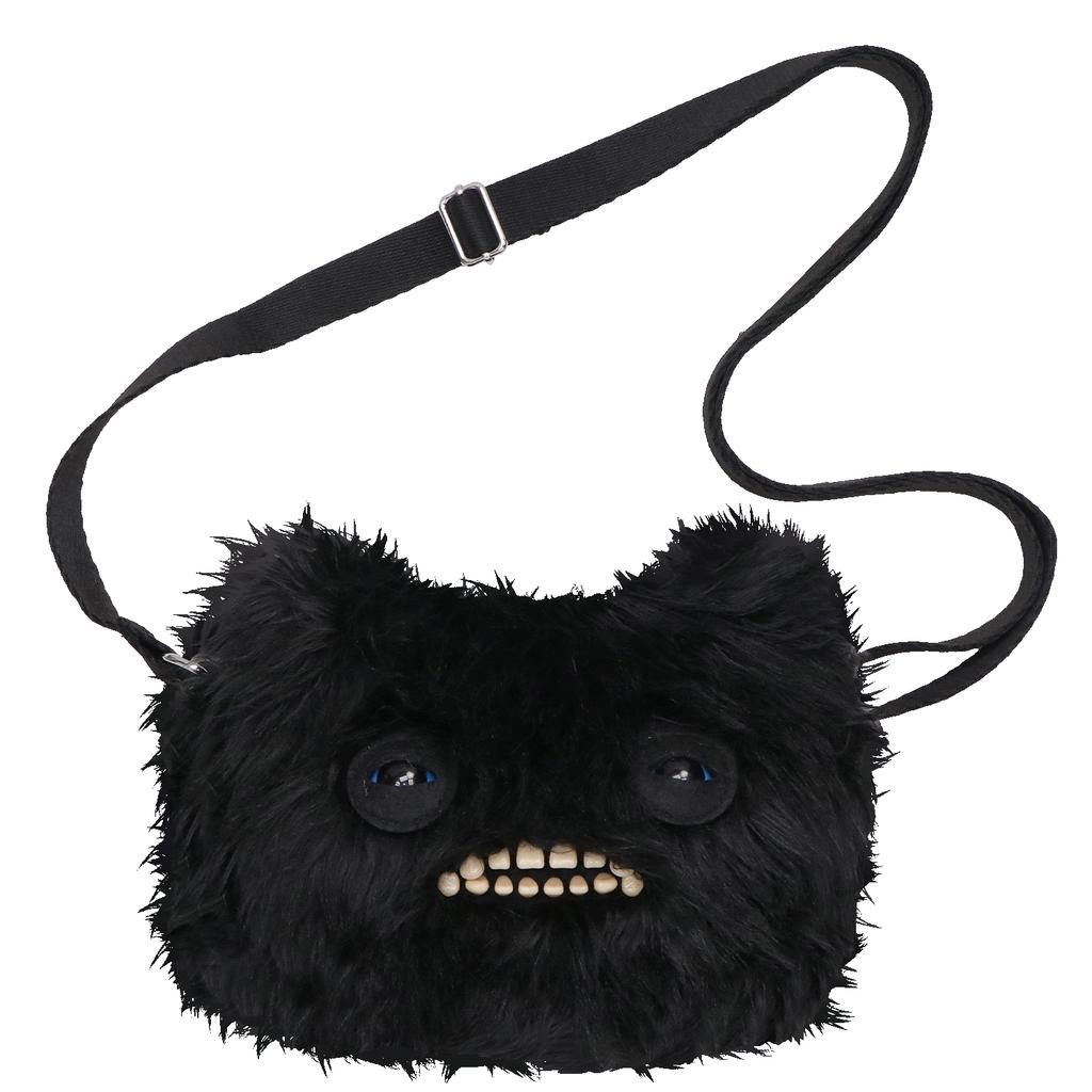 Fluffy Crossbody Bag Wide Eyed Weirdo Screech Dolls Ugly Tooth Monster Plush Toys Big Head Furry Backpack Gifts