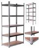 Galvanized Metal Shelving Unit 180x90x40 cm, 5 Shelves, Practical