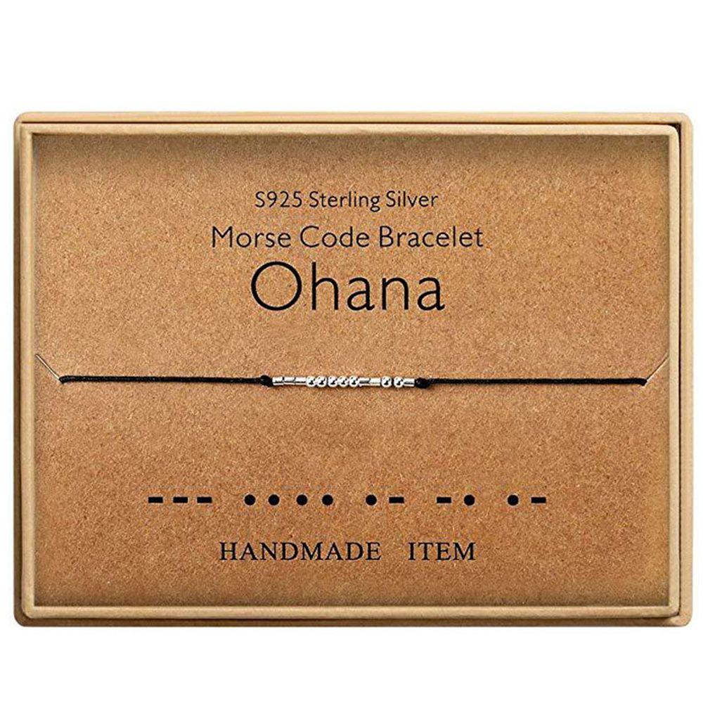 Подарки Цепочка из бусин Серебряный Браслет Морзе Дружба Манжета Браслет Fuck Off Я ЛЮБЛЮ ТЕБЯ ЛДН Охана