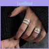 Unique Statement Wide Band Ring For Women Featuring Geometric Design With Adjustable Open Style