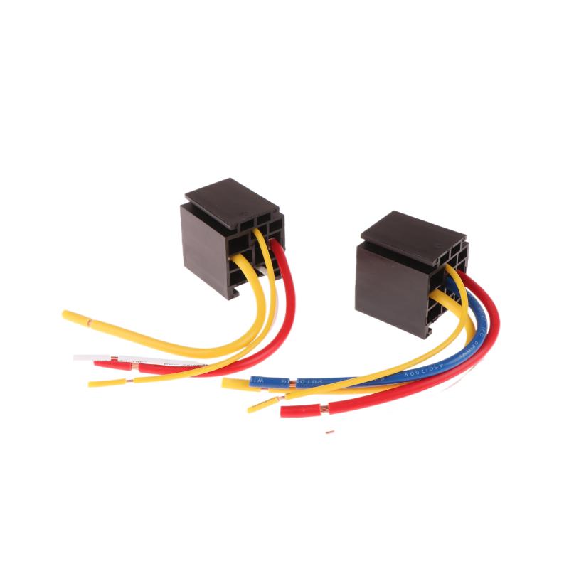 DC12V DC24V Motorcycle Relay Set - Waterproof 80A 4/5 Pin Relay with Built-in Socket for Head Light and Air Conditioner Unit Relays 5