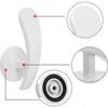 Set Of 4 Aluminum Alloy Curtain Hooks, Decorative Wall Mounted Window Curtain Drapery Tiebacks Holdbacks, Curtain Holder With Screws, Silver