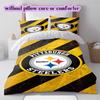 Pittsburgh Steelers Pattern Bedding Quilt Set Quilt Cover Pillowcase Home Decoration Birthday Gift (1 * duvet cover + 2 * pillowcase, without core)