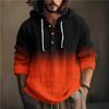 Printed Men's Cotton And Linen Shirt Hooded Long-sleeved Hooded Spring And Summer Casual Daily Wear