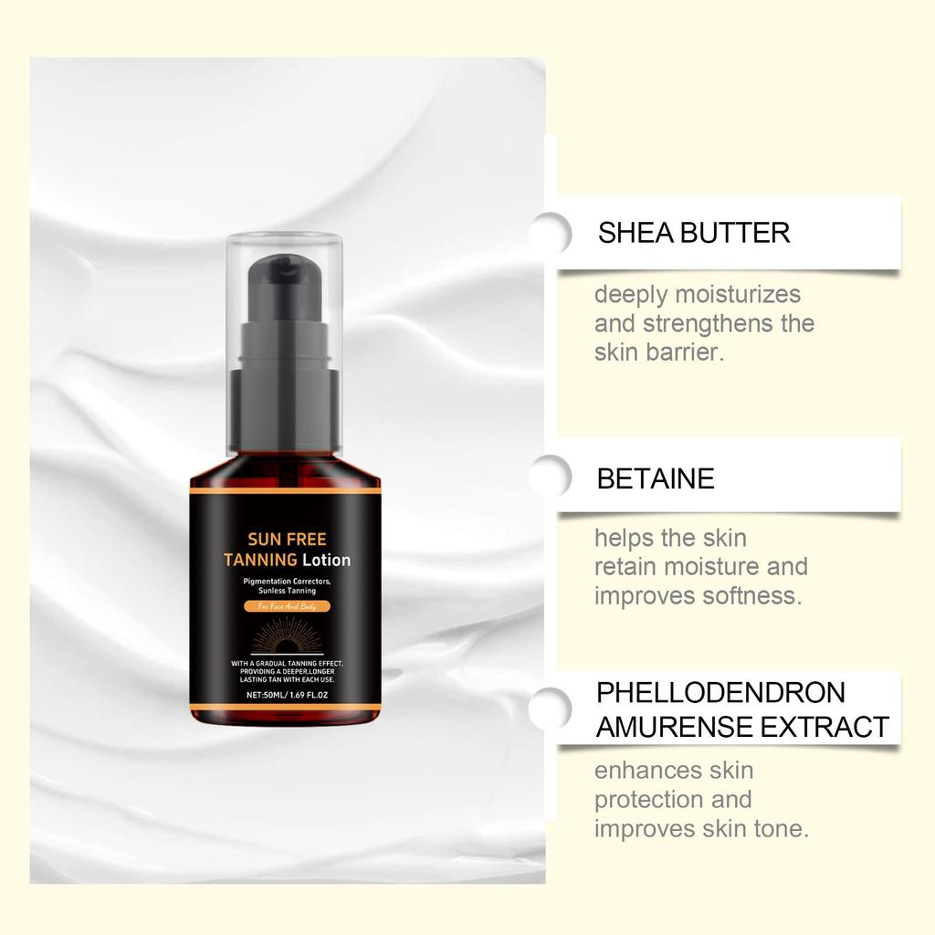 Питательный и увлажняющий лосьон для загара, наращиваемый бронзатор для всех типов кожи(50мл