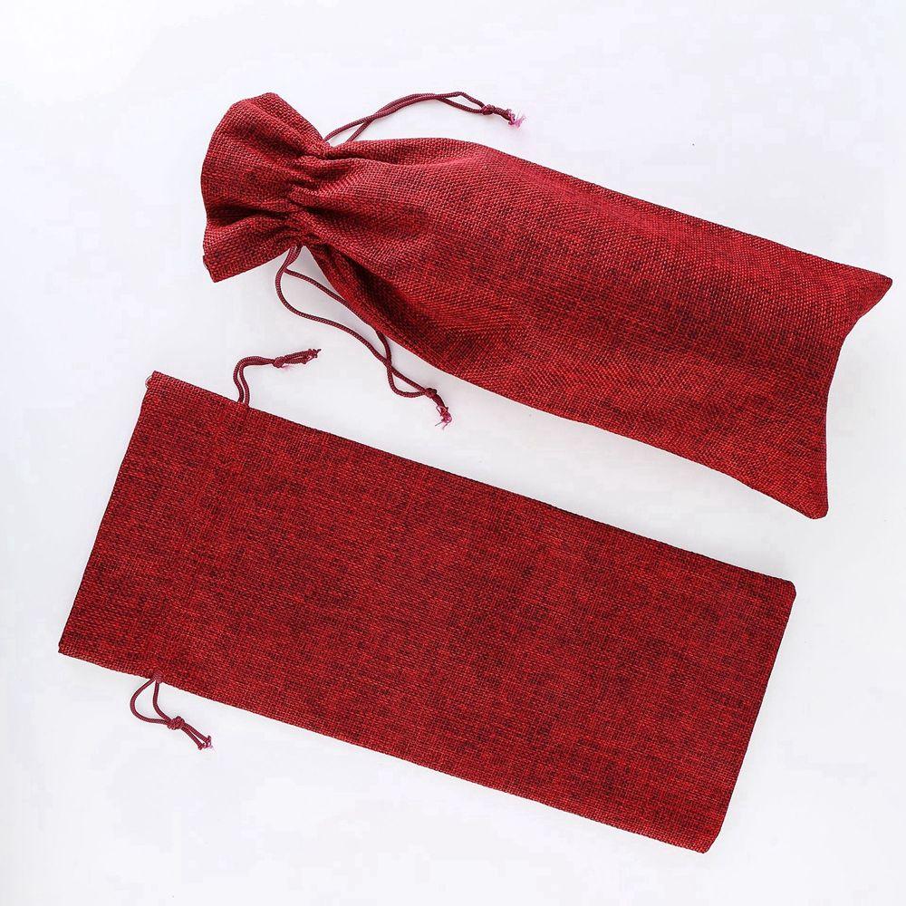 Party Decoration Wedding Burlap Linen Wine Bags Wine Bottle Covers Packaging Bag Champagne Pouch