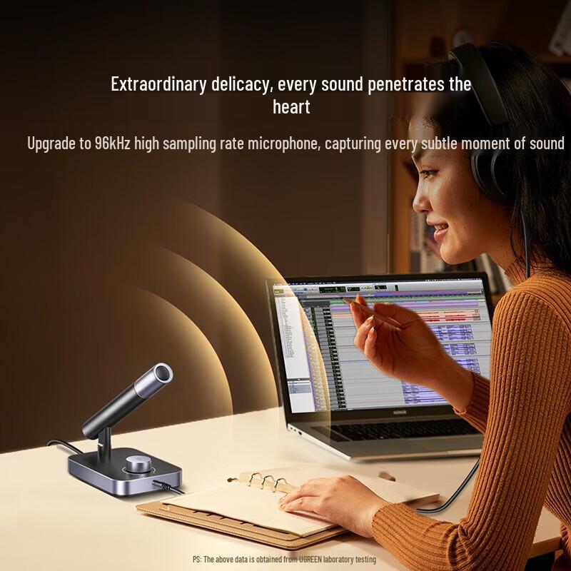 UGREEN USB Desktop Condenser Microphone with DSP Noise Reduction