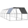 VidaXL Outdoor Chicken Coop 3x10x2 M Galvanized Steel