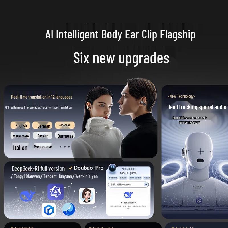 SANAG S9S AI Bone Conduction Open-Ear Bluetooth Headset