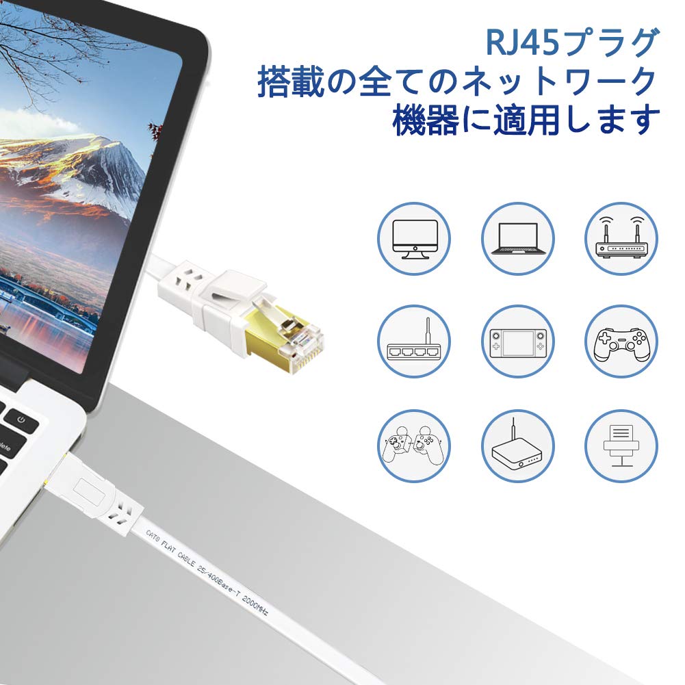 Ankuly CAT8 LAN кабель категории 8 ультра плоский кабель LAN кабель мягкий FTP экранированный Ethernet кабель серверный корпоративный коммерческий наружный CAT8 совместимый