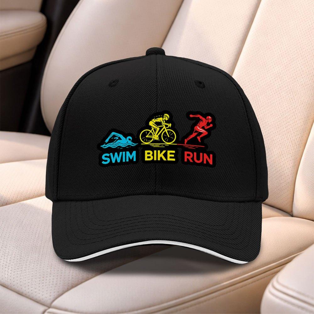Triathlon Sandwich Baseball Cap Adjustable Snapback Hat For Men Women Lightweight Sports Cap For Fishing Weddings Parties