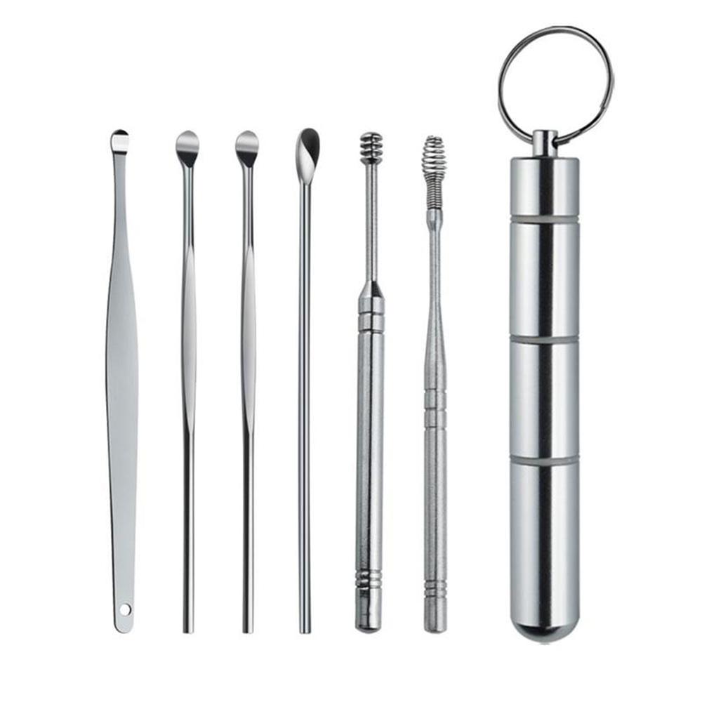 Multifunctional Ear Cleaner Earpick Earwax Removal Ear Care Tool Spiral Ear Pick Set Ear Spoon