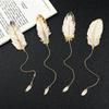 With Feather Pendant Metal Bookmark Metal Pagination Mark Reading Book Clip School Office
